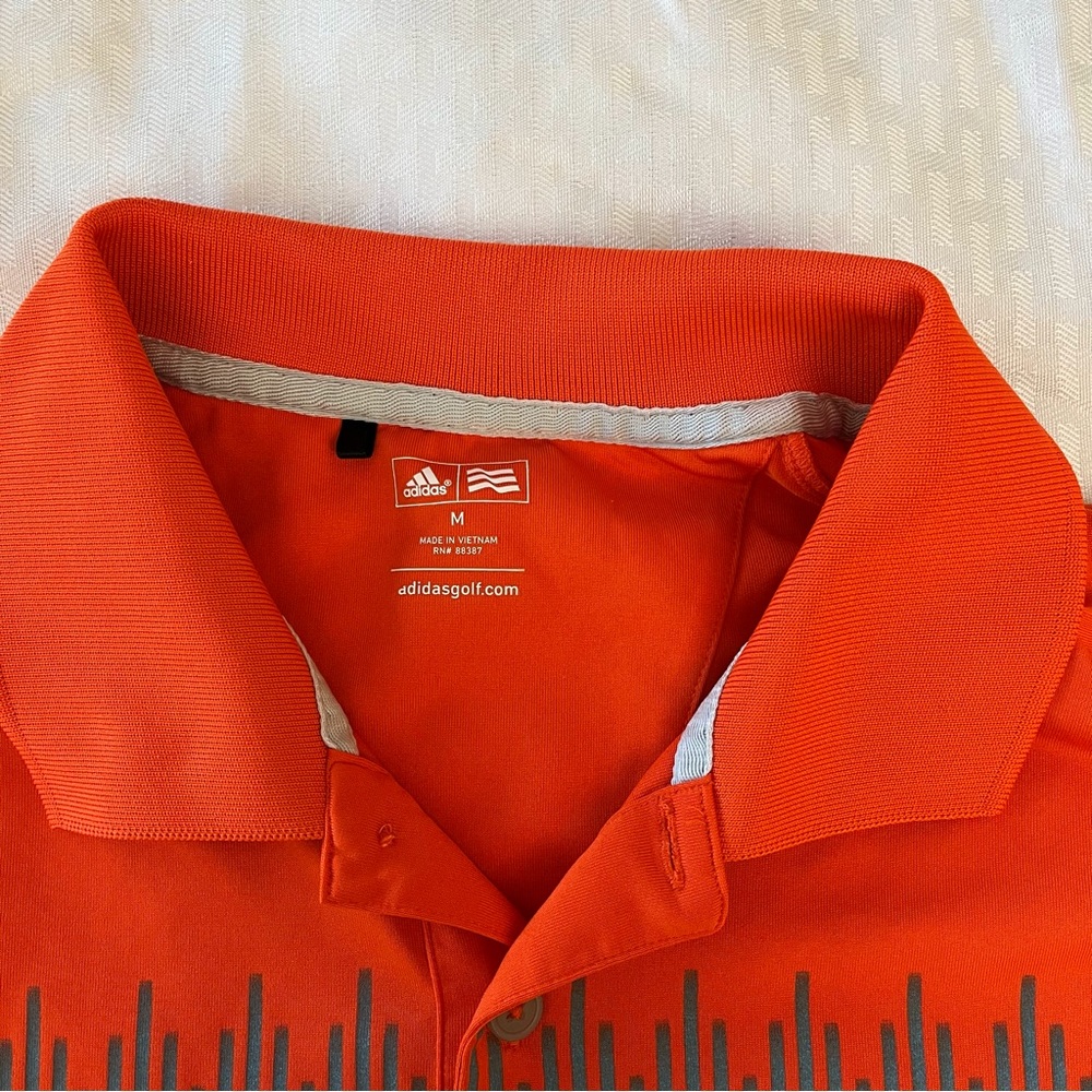 Adidas Polo Orange Graph Equalizer Climalite Golf… - image 3